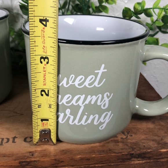 Sweet Dreams Darling Stoneware 14oz Mugs By Threshold Coffee Tea Cocoa Mugs NWT - Picture 11 of 16